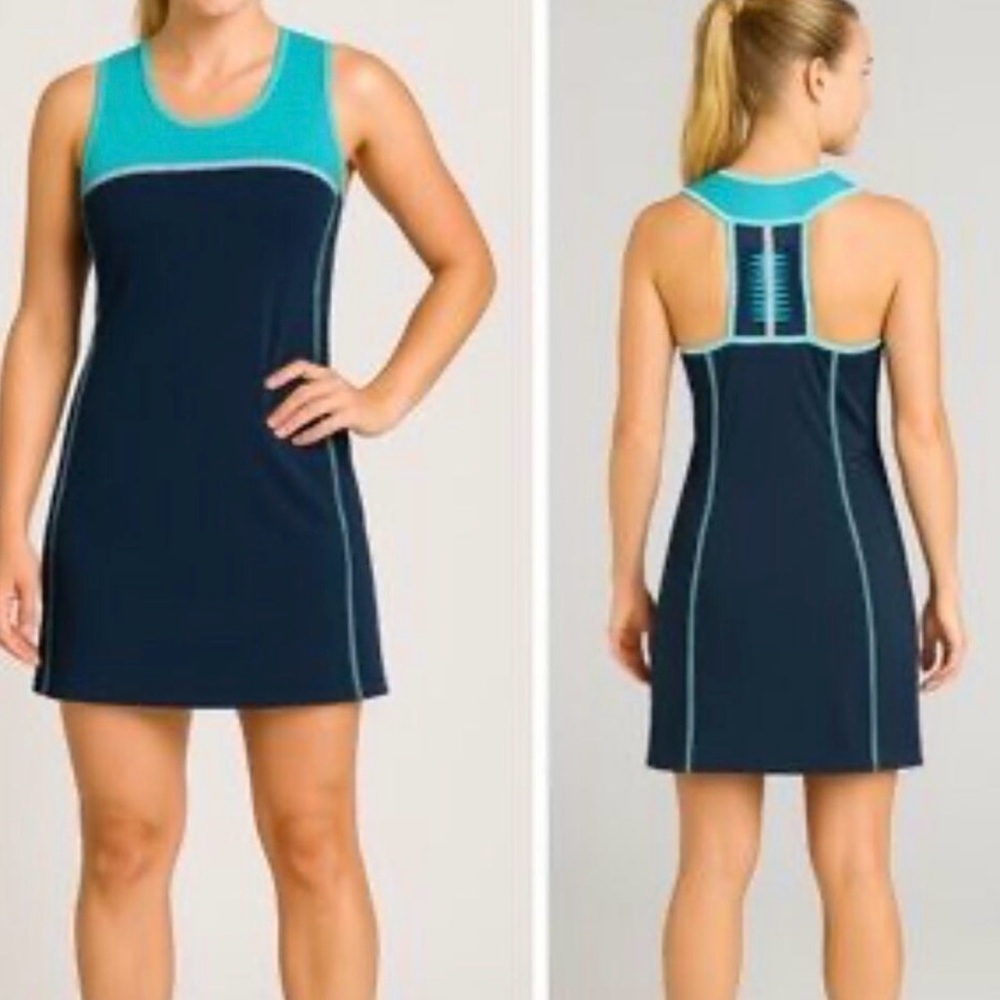 Title nine Navy and Teal Athletic Tank Dress